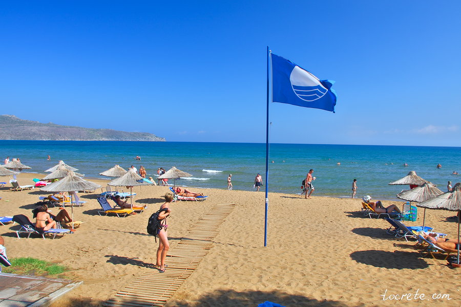 Пляжи на Крите с голубыми флагами