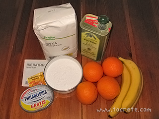 Апельсиново-банановый пирог (πορτοκάλι και μπανάνα κέικ)