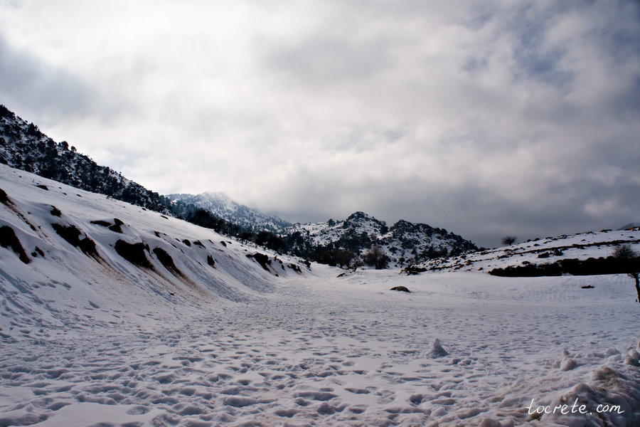 На Крите выпал снег