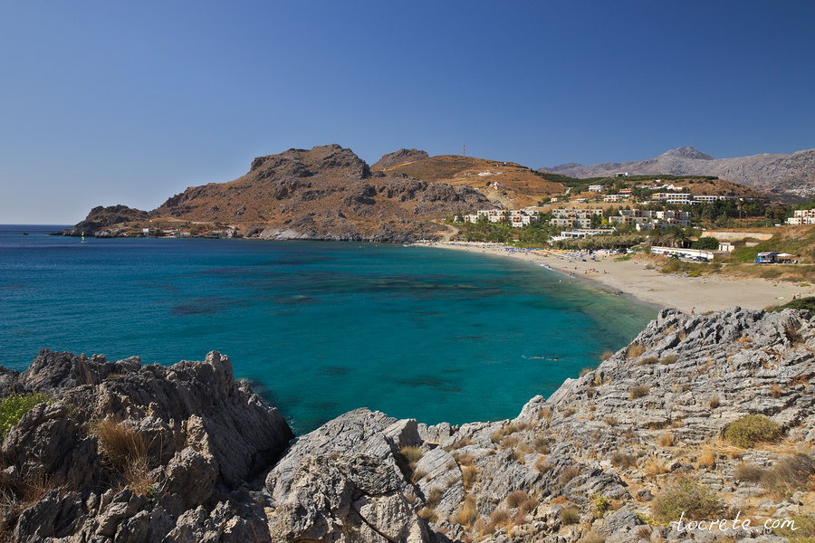 Пляж Дамнони. Греция, Крит, 13 октября 2019