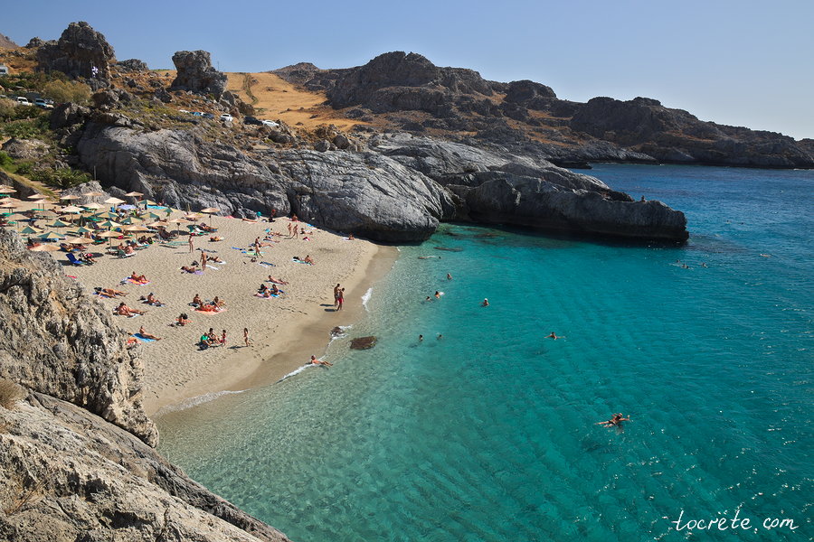 Пляж Микро Аммуди. Греция, Крит, 13 октября 2019
