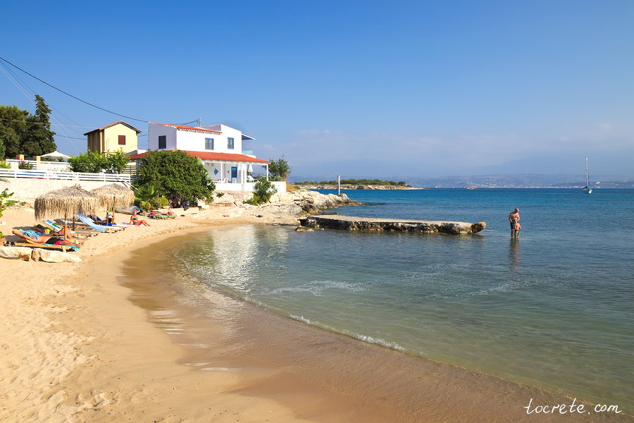 Пляж Марафи (Марати). Греция, остров Крит. Июнь 2019