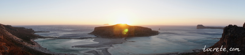 Закат на Балос. Панорама