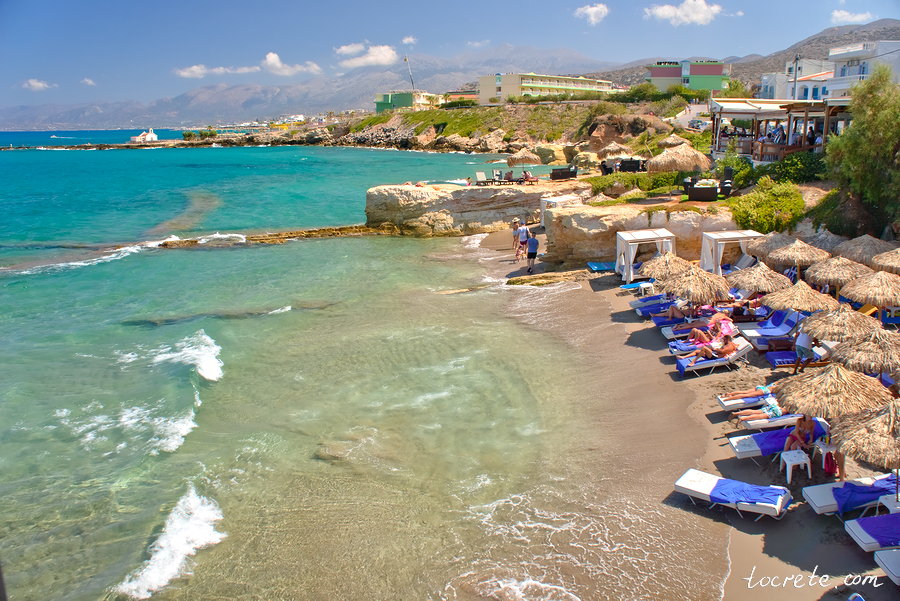 Пляж в Херсониссос рядом с отелем Porto Greco Village Beach Пляж в Херсониссос рядом с отелем Porto Greco Village Beach