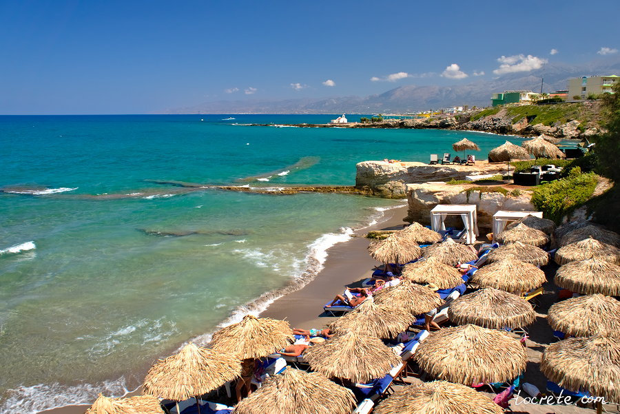 Пляж в Херсониссос рядом с отелем Porto Greco Village Beach Пляж в Херсониссос рядом с отелем Porto Greco Village Beach