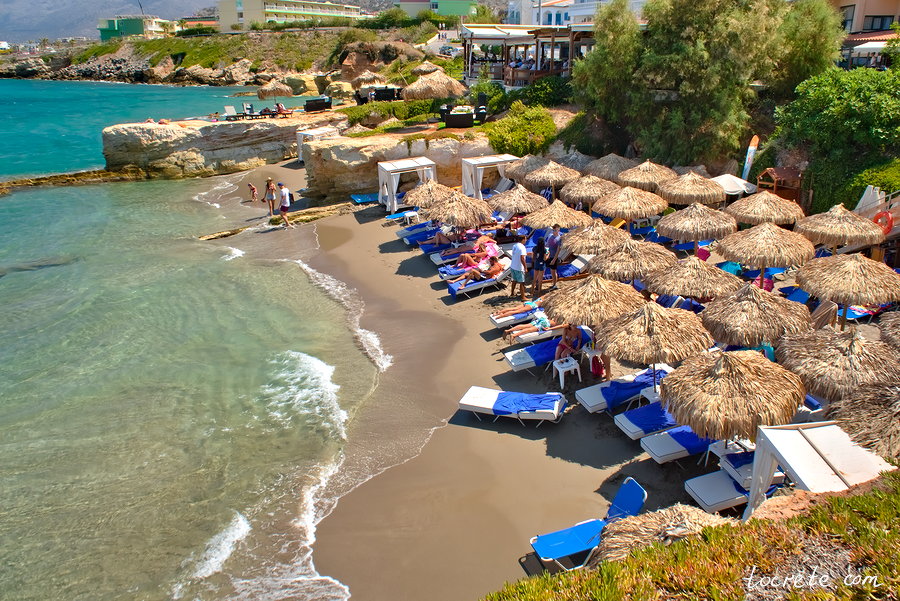 Пляж в Херсониссос рядом с отелем Porto Greco Village Beach Пляж в Херсониссос рядом с отелем Porto Greco Village Beach