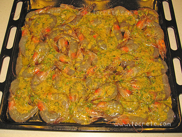 жареные креветки греческая кухня