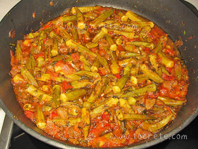 рецепт Критской кухни. Окра Яхни рецепт Критской кухни. Окра Яхни