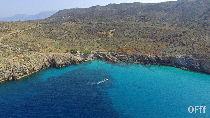 Залив осьминогов - Octopus Bay с высоты птичьего полета