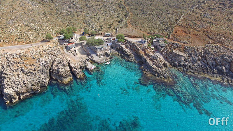 Залив осьминогов - Octopus Bay с высоты птичьего полета